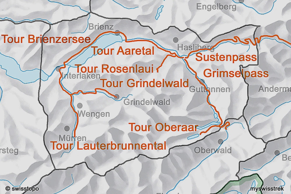 Lage Wohnmobil Touren Region Jungfrau