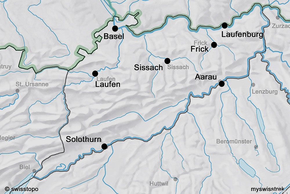 Karte Ferienorte Nordwestschweiz